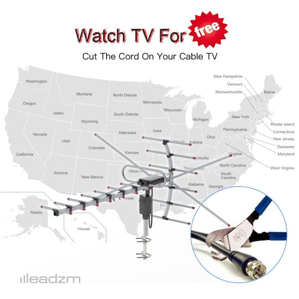 Outdoor Antenna - Reception Range 110 Miles