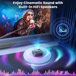 Projector With 5G WiFi And Bluetooth, Native 1080P, Supports 4K, Suitable For Mobile Phones,PCs,TV Sticks,PS5