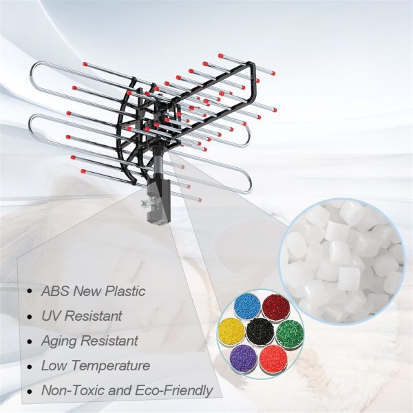 TA-851 PLUS 360 Degree Rotating UV Dual 174-860MHz 22-38dB Outdoor Antenna With Accessory Package