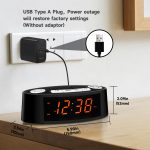 AM FM Alarm Clock Radio With Dual Alarm Sleep Timer  Snooze Functions Orange LED Display 4-Level Dimming Option ITOMA CKS3301