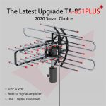 TA-851 PLUS 360 Degree Rotating UV Dual 174-860MHz 22-38dB Outdoor Antenna With Accessory Package