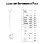 TV Ceiling Bracket, Length Adjustable 360 Degree Rotation, Up And Down 5-15 Degrees, Load Capacity 25kg