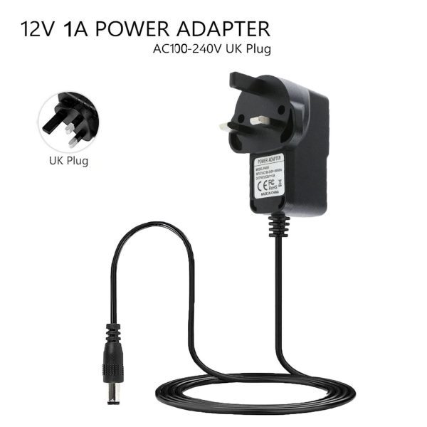 12V 1A AC -DC Adapter Charger Power Supply UK Plug For LED Light CCTV Camera UK