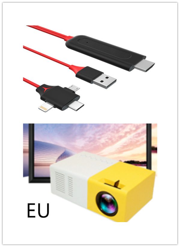 Bærbar projektor 3D HD LED hjemmebiograf HDMI-kompatibel USB-lydprojektor YG300 miniprojektor