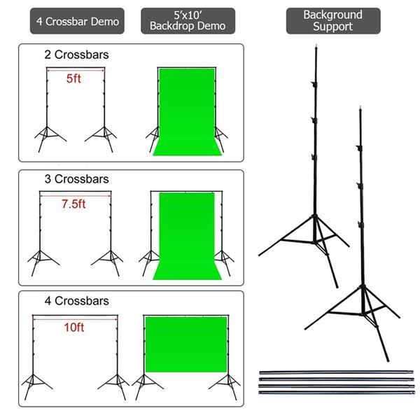 2X3 Meter Background Frame Set, 3 Background Clips