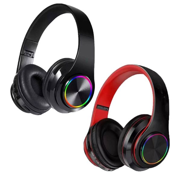 Trådløse Bluetooth 5.0 Hovedtelefoner Headset Over-Ear FM Radio MIKROFONNUMMER Sammenklappeligt TF Kort