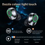 YD03 Trådløst Bluetooth-kompatibelt headset TWS Storskærm Smart Digital Display In-Ear Åndedrætslampe