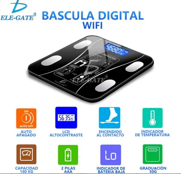 Smart Digital Scale With App Weight Control And USB Charging