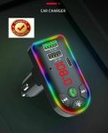 Bil Bluetooth 5.0 MP3-afspiller FM-sender Radio 3.1A Hurtigoplader Adapter Lots