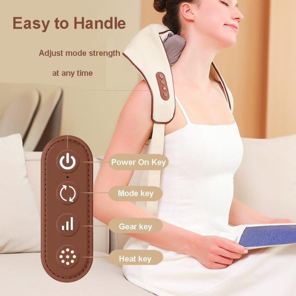 Electric Shoulder Back Neck Massager Shiatsu Body With Heat Kneading 2 Models UK