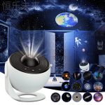 Natlampe Galakseprojektor Stjernehimmelprojektor 360 graders rotation Planetariumlampe til børneværelse Valentinsdagsgave Bryllupsdekoration