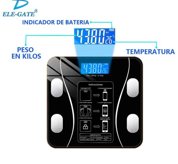 Smart Digital Scale With App Weight Control And USB Charging