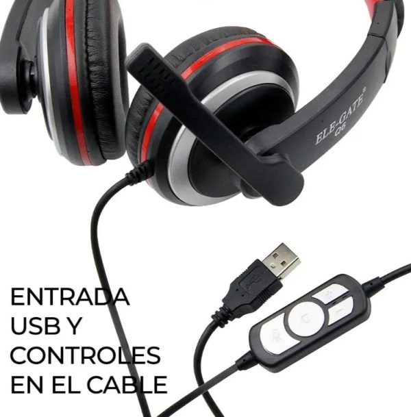 Audifonos Diadema Gamer Usb Audio