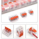 75x For Wago 221 Electrical Connectors Wire Block Clamp Terminal Cable Reusable