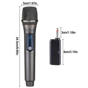 2X Wireless Microphone UHF Professional Handheld Mic System Receiver For Karaoke
