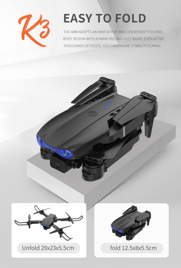The Battery Configuration Of The E99 Smart Camera Drone Features Real-time Image Transmission From A Single Camera. It Has One-click Touch And Landing Functions. This Is A Foldable Remote-controlled D