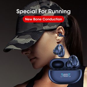 Bone Conduction Headphones TWS Oordopjes Oorclip Bluetooth 5.3 Touch Draadloze Oordopjes In-Ear Bass HIFI Sportheadset