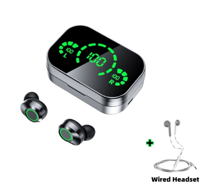 YD03 Trådløst Bluetooth-kompatibelt headset TWS Storskærm Smart Digital Display In-Ear Åndedrætslampe